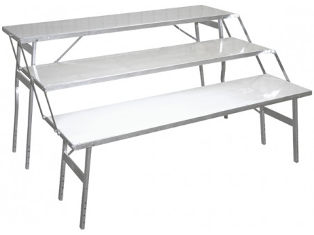 Table alu 3 escaliers